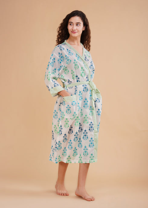 Women's Dressing Gown Booti Blue